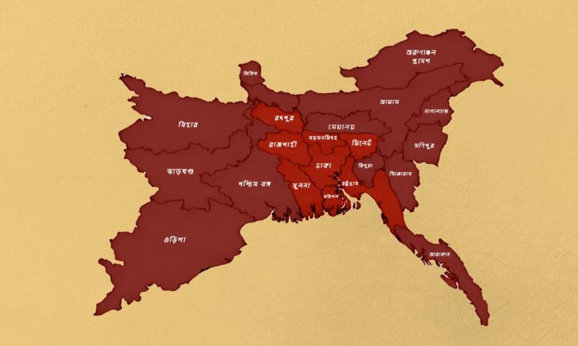 সুলতানি আমলে বাংলার মানচিত্র